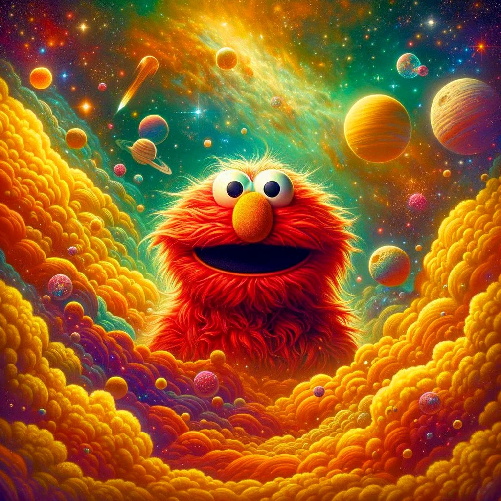 Elmo as a cosmic being
